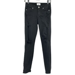 PAIGE Verdugo Ultra Skinny Women’s Black Distressed Denim Jegging Jeans Size 25